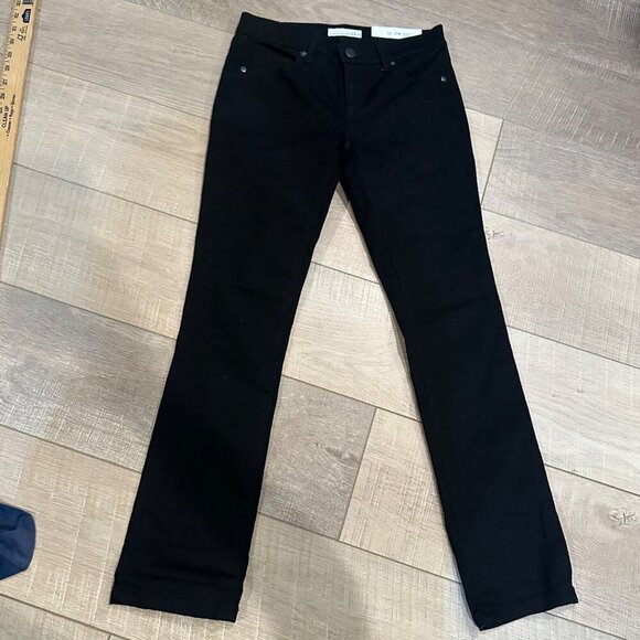 Ann Taylor Loft Black Skinny Crop Jeans 24/00P Womens Petite Denim NEW - Picture 1 of 9